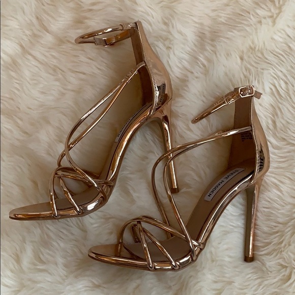 gold strappy heels steve madden